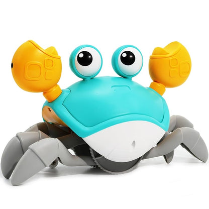dancing crab, crawling crab, dancing crab toy, crawling crab toy, crawly crab, tummy time crab